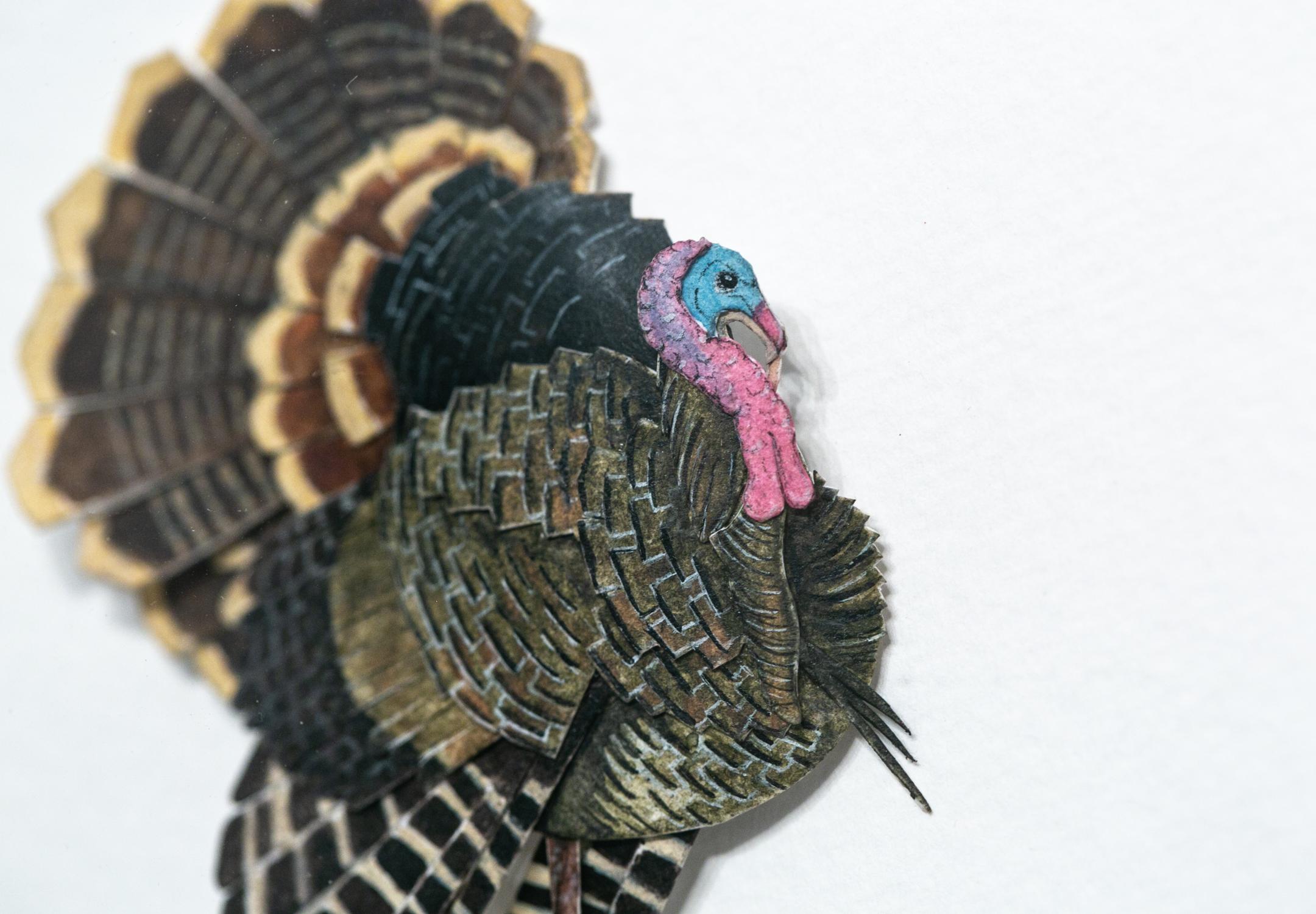 Wild Turkey - Gray Figurative Sculpture by Nayan and Venus