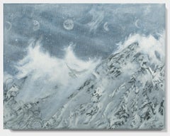 "Time", Snowy, Mountain, Landscape, Blue and Grey Tones, Snowscape