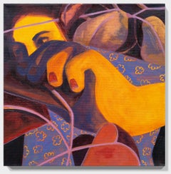 „A Tender Thief“:: Acrylgemälde:: warme Töne:: figürliche:: leuchtende Farben