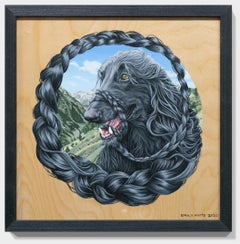 "Afghan Hound I (Hindu Kush Mountains)", Figurative, Dog, Animal, Painting