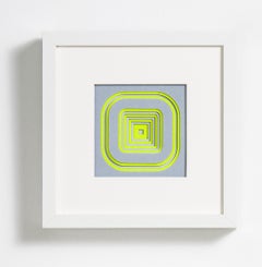 "Illusionary Paper Series “Frosted Lemon” I", Hand-Cut, Suspended Paper