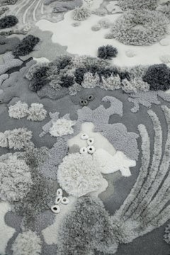 Gancio a scatto "Full Moon", lavorazione a mano, ricamo, motivo della luna