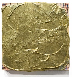 ""Limerence", Metallic-Wandkunstwerk, goldfarben, vergoldet, abstrakt