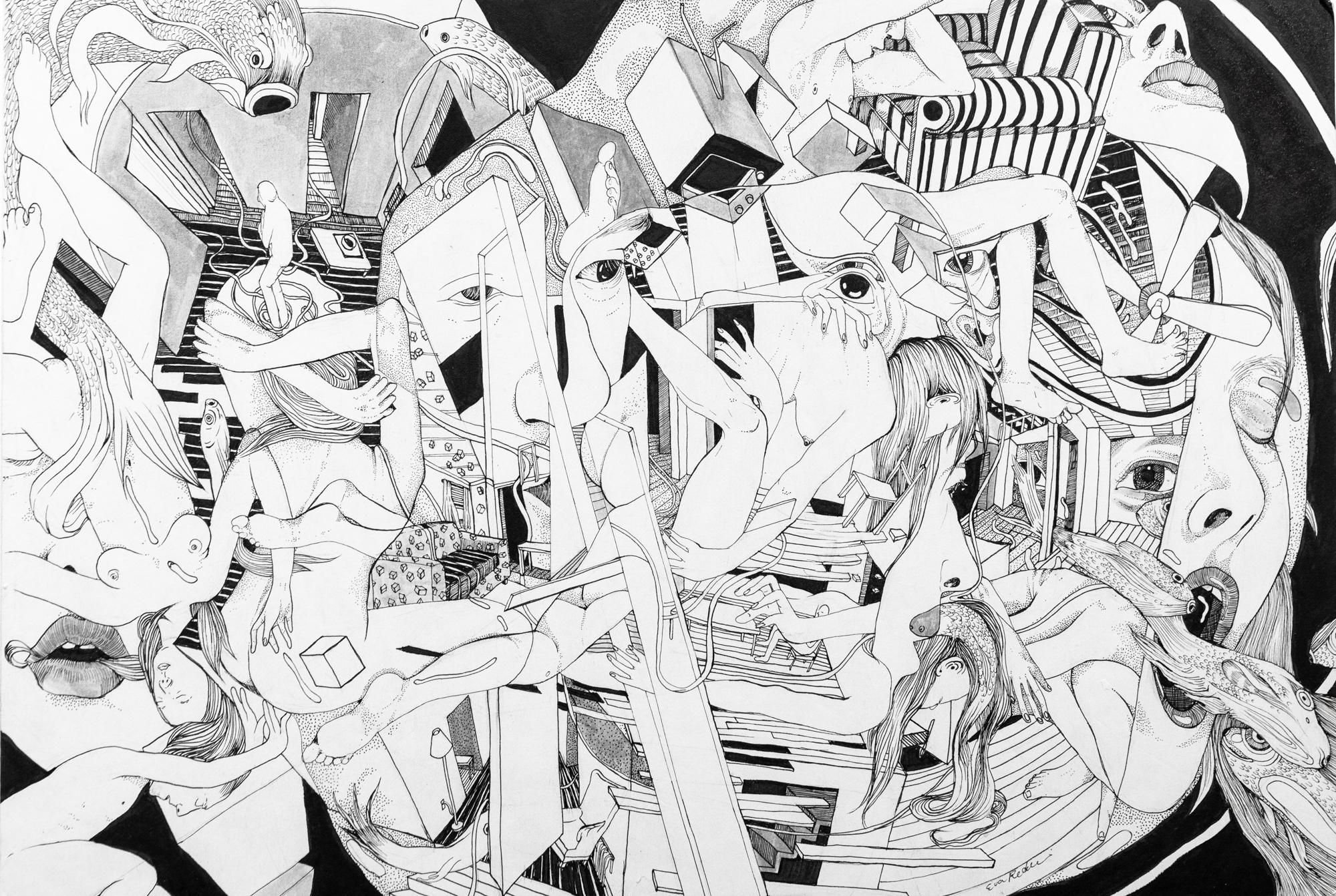 Eva Redamonti Abstract Drawing - Hollow