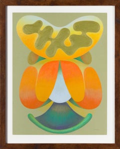 "Wildsamen, Muschel", Wachspastell, Geometrische Abstraktion