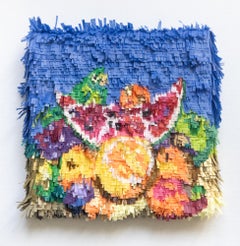 Sans titre (Véritable vie avec perroquet et fruits), d'après Frida Kahlo
