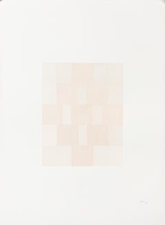 SV IV, Knife Drawing" Scored Paper in Geometric Patterns with Watercolor