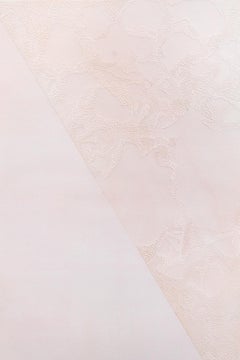 "SV XIII, Knife Drawing" Pink Watercolor With Hand Scored Paper