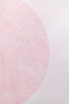"SV XIV, Knife Drawing" Pink Watercolor and Hand Scored Paper