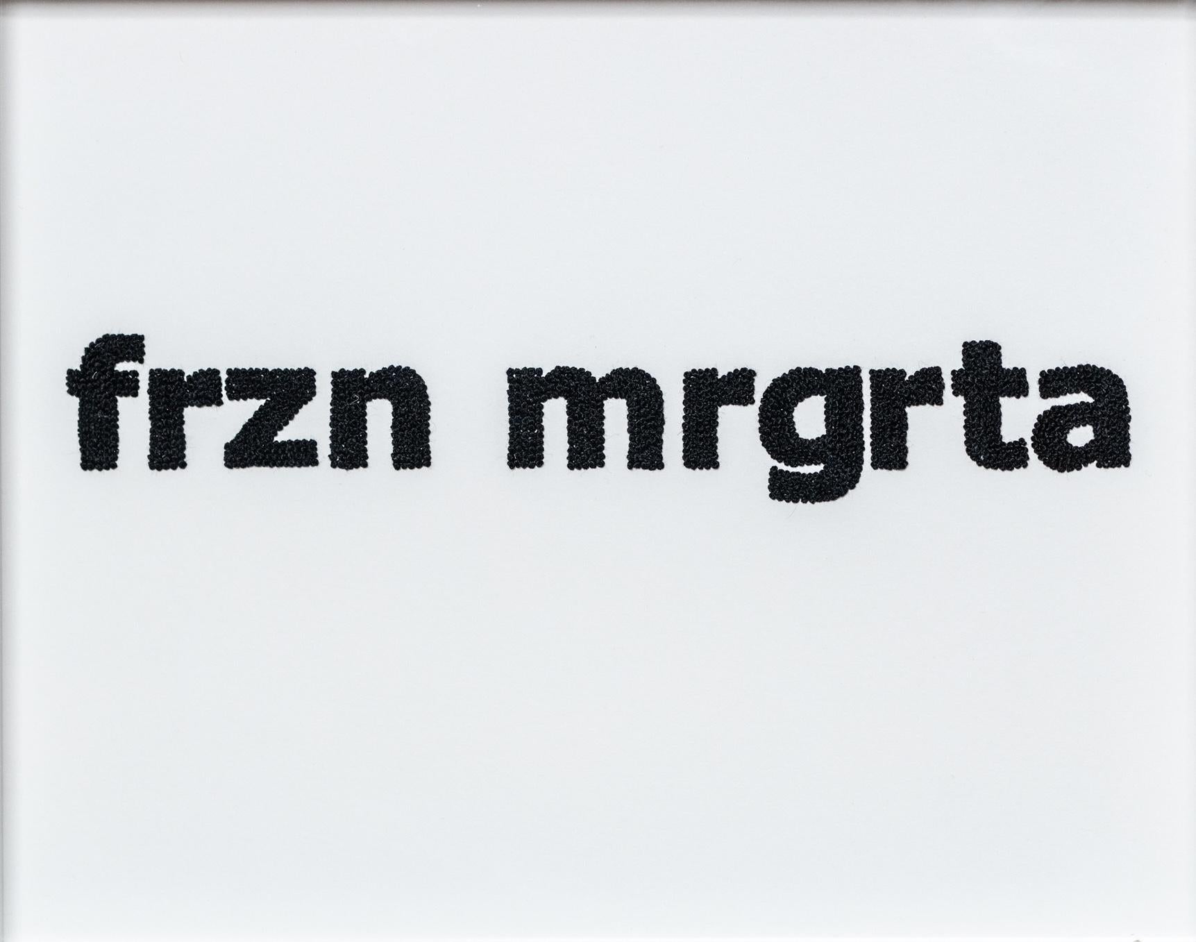 brodée à la main, texte audacieux, lettres, fil sur papier en vente 4