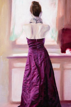 "It Always Rains on a Sunday" Woman in Purple Dress in Kitchen Interior