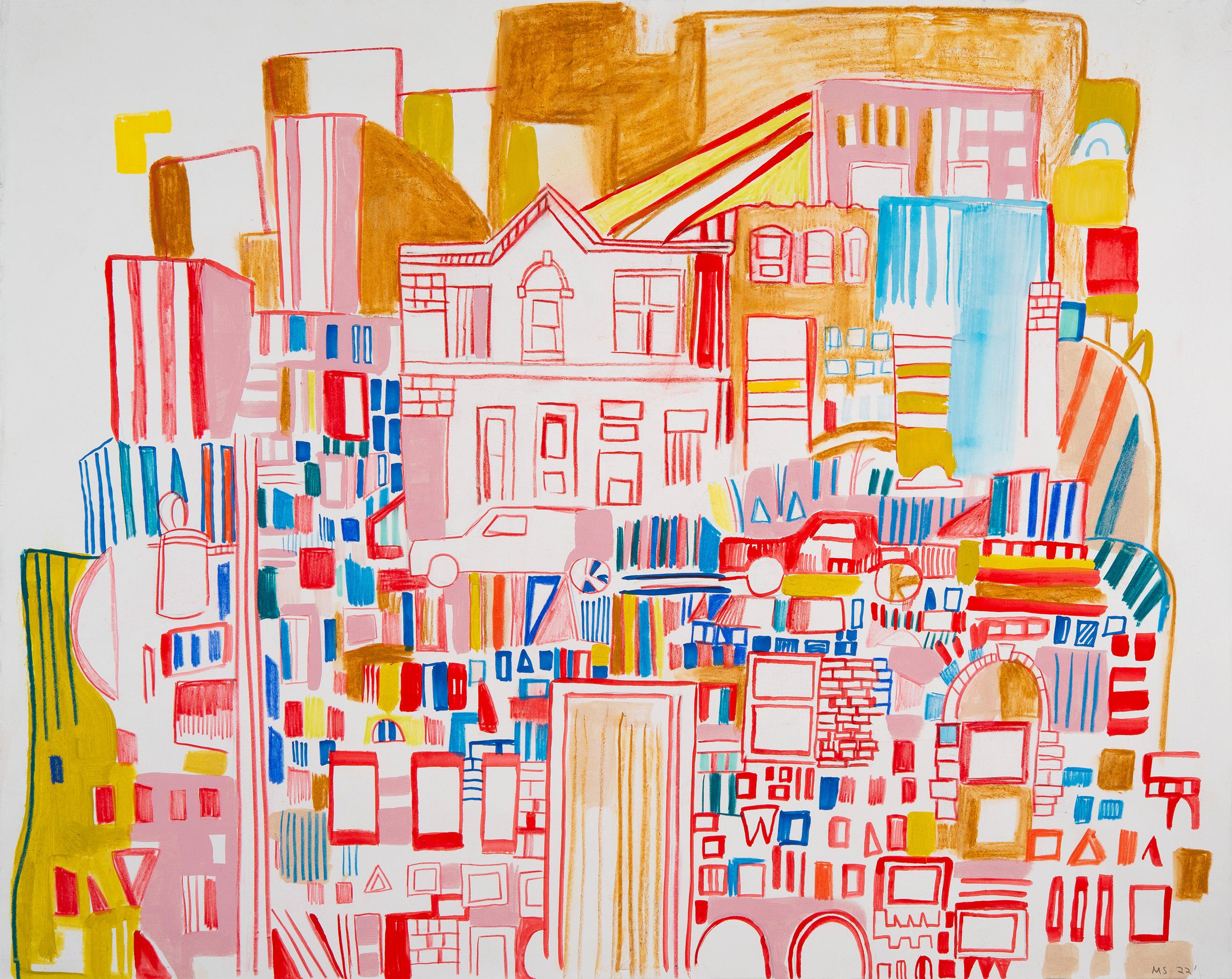 Parish Route Original Drawing, Contemporary, 21st Century, Unframed