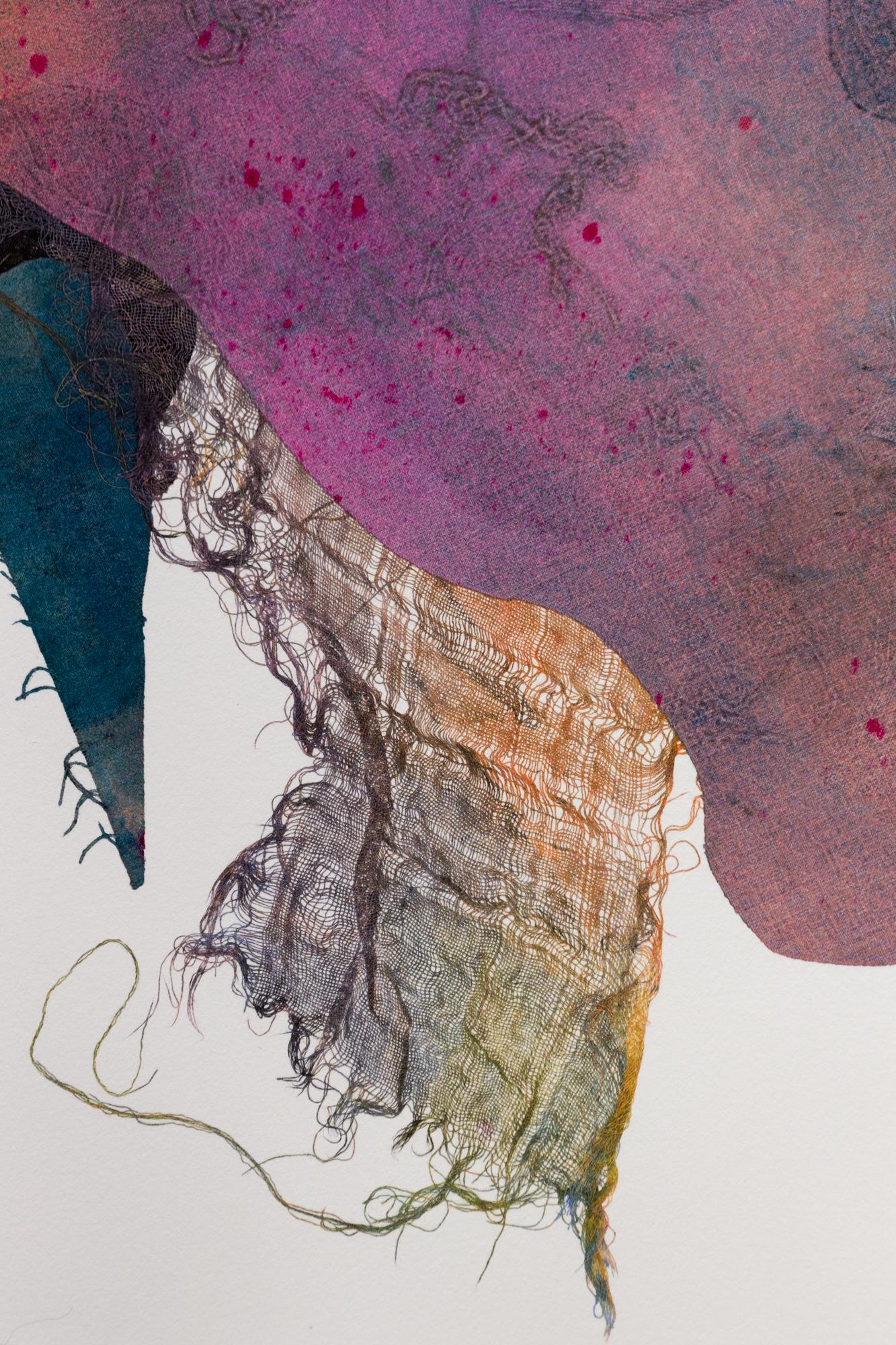 „Der Wind erzählt Geschichten“, Abstrakte, gerahmte Monodrucke, Tinte, botanische Drucke im Angebot 3