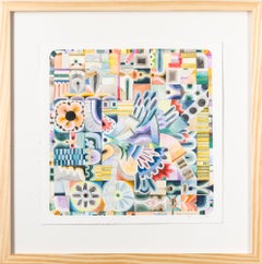 "A veces es así", Acuarela, Abstracción geométrica, Patrones