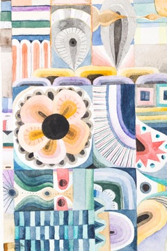 "A veces es así", Acuarela, Abstracción geométrica, Patrones