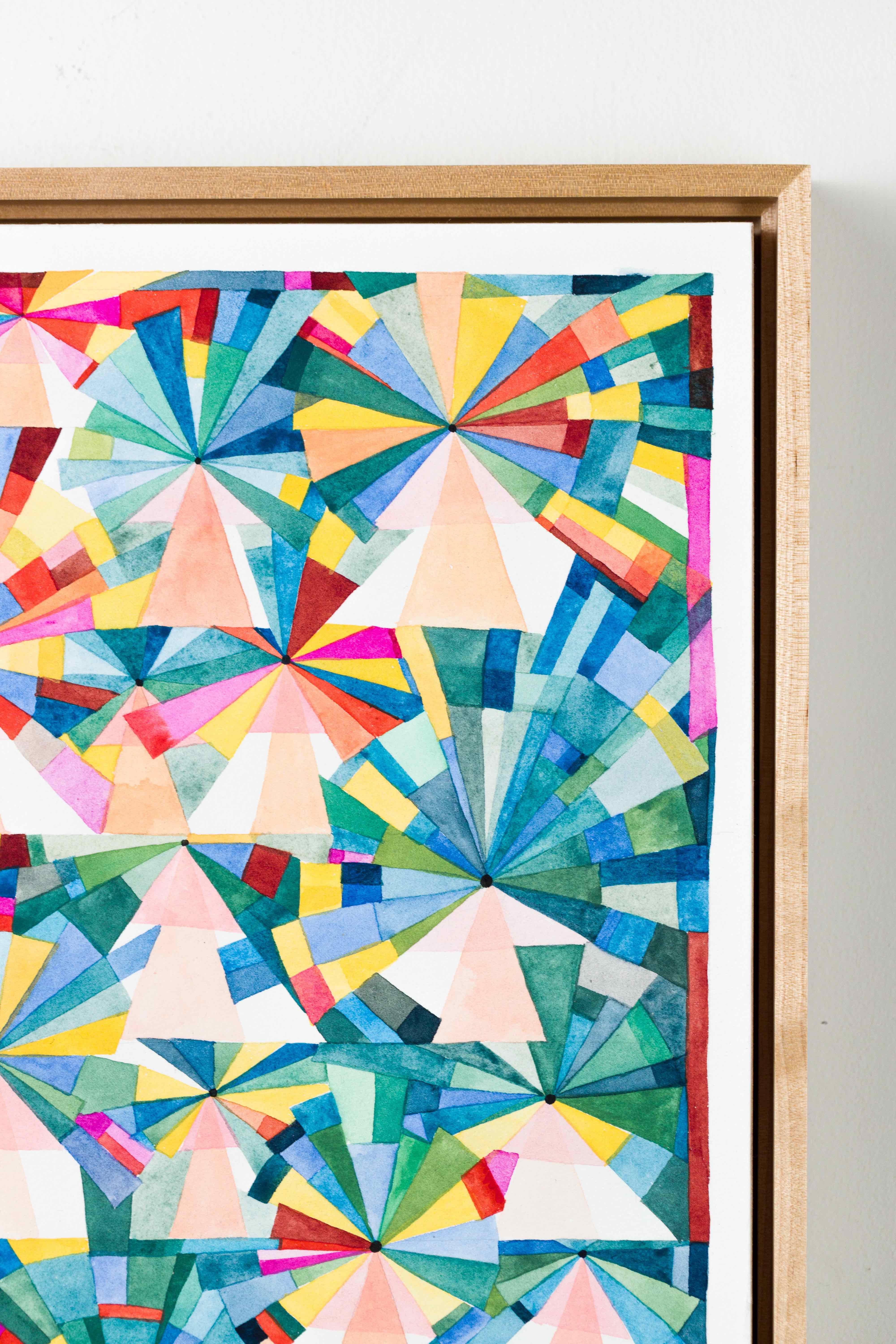 „You're the Center (Too)“, Aquarell, Geometrische Abstraktion, Muster (Zeitgenössisch), Art, von Sophie Roach