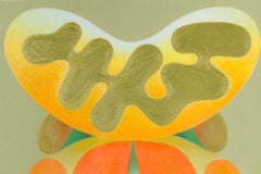 « Wild Seed, Shell », pastel de cire, abstraction géométrique
