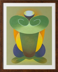 "Wild Seed, Foam", Wax Pastel, Geometric Abstraction