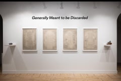 "Unfolding #4" Monotipo impreso a presión enmarcado de silueta de paquete abstraído