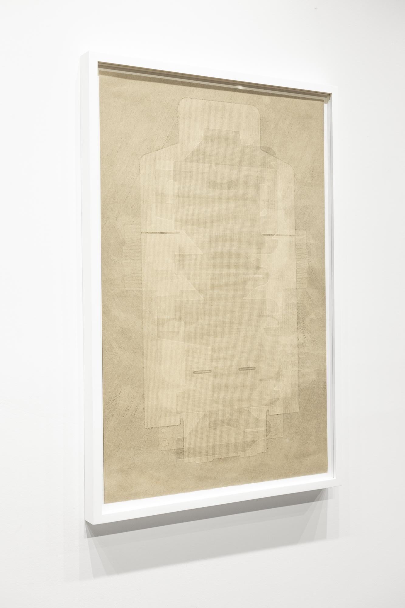 « Unfolding #3 », monotype imprimé sous pression de boîtes à emballage non pliées sur papier en vente 4