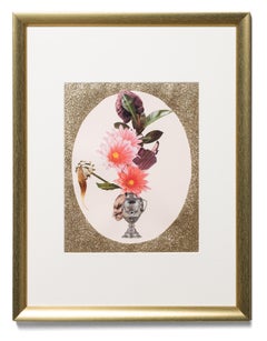 "never not fabulous" vintage floral and fashion collage with crystal accents