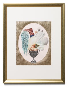 "best in the west" framed vintage ephemera collage embellished with crystals