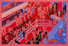 "Club" Chaotic Party Scene Featuring Female Figures by Kay Seohyung Lee