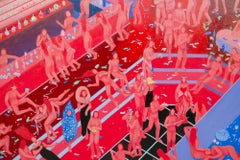 "Club" Chaotic Party Scene Featuring Female Figures by Kay Seohyung Lee