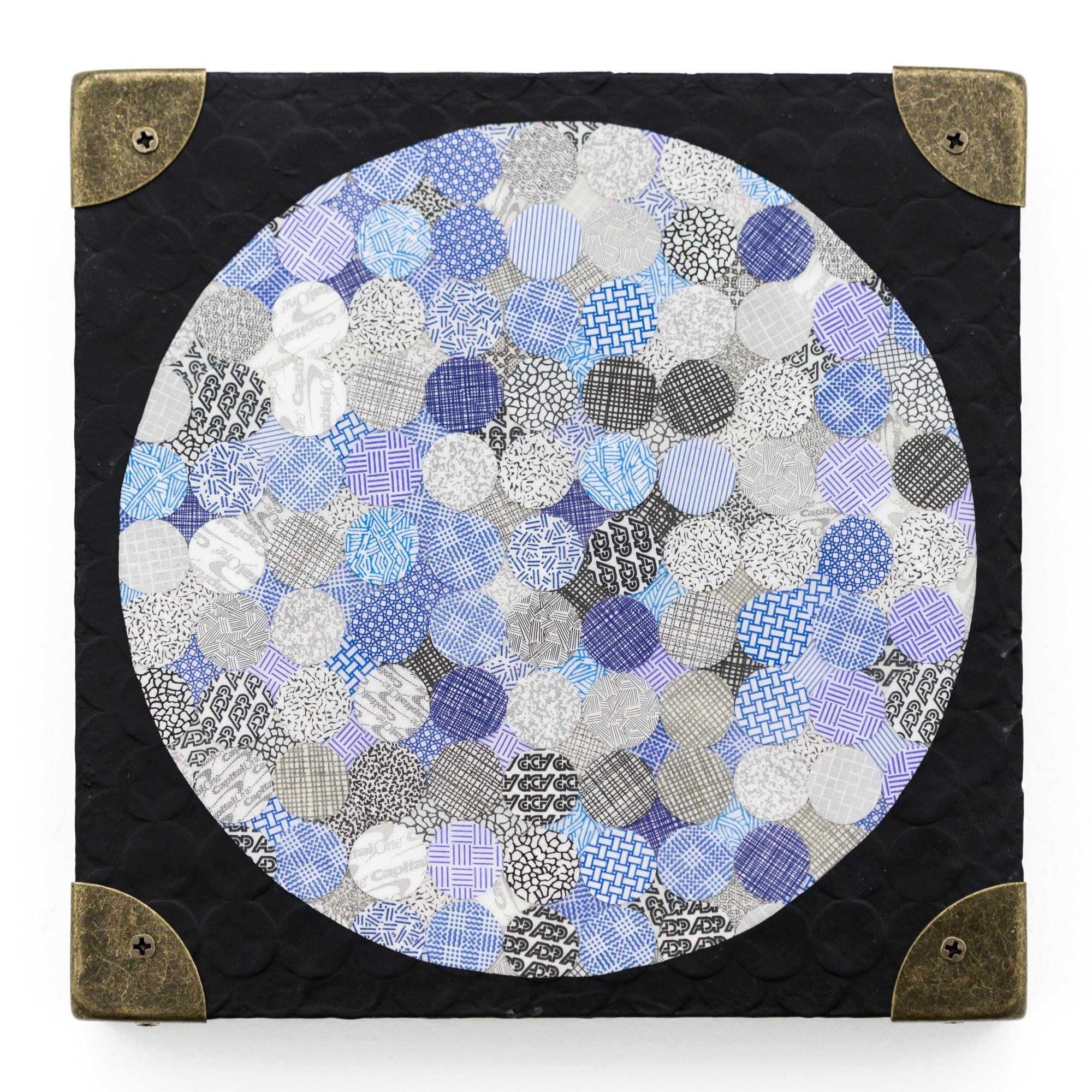 "Security Blanket 2025 Edition" Layers of Cut Security Envelope Patterns Mounted