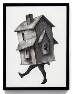 "The Meeting 31" Monoprint & Charcoal, Acrylic and Pastel Drawing by Seth Clark