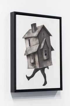 "The Meeting 31" Monoprint & Charcoal, Acrylic and Pastel Drawing by Seth Clark