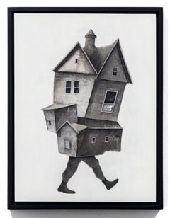 "The Meeting 30" Stylized House Painting with Chalk Detail by Seth Clark