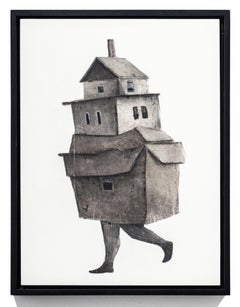 "The Meeting 26" Painting with Ink Transfer, Charcoal, Graphite and Pastel