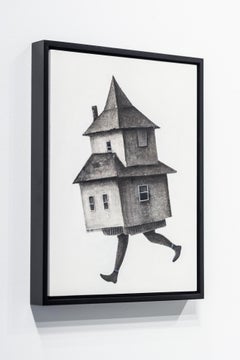 "The Meeting 22" Ink Transfer and Mixed Media Painting