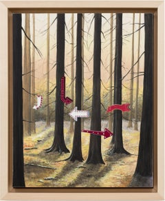 "Lost" Gouache Surreal Forest Landscape by Heather Sundquist Hall