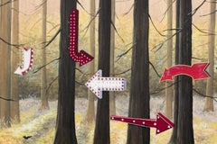 "Lost" Gouache Surreal Forest Landscape by Heather Sundquist Hall