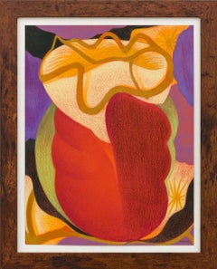 Roche Cruchon - "Tendrils, Velvet Berry", Organische Formen in Pastell gezeichnet von Roche Cruchon "Tendrils, Velvet Berry", Organische Formen in Pastell gezeichnet von Roche Cruchon