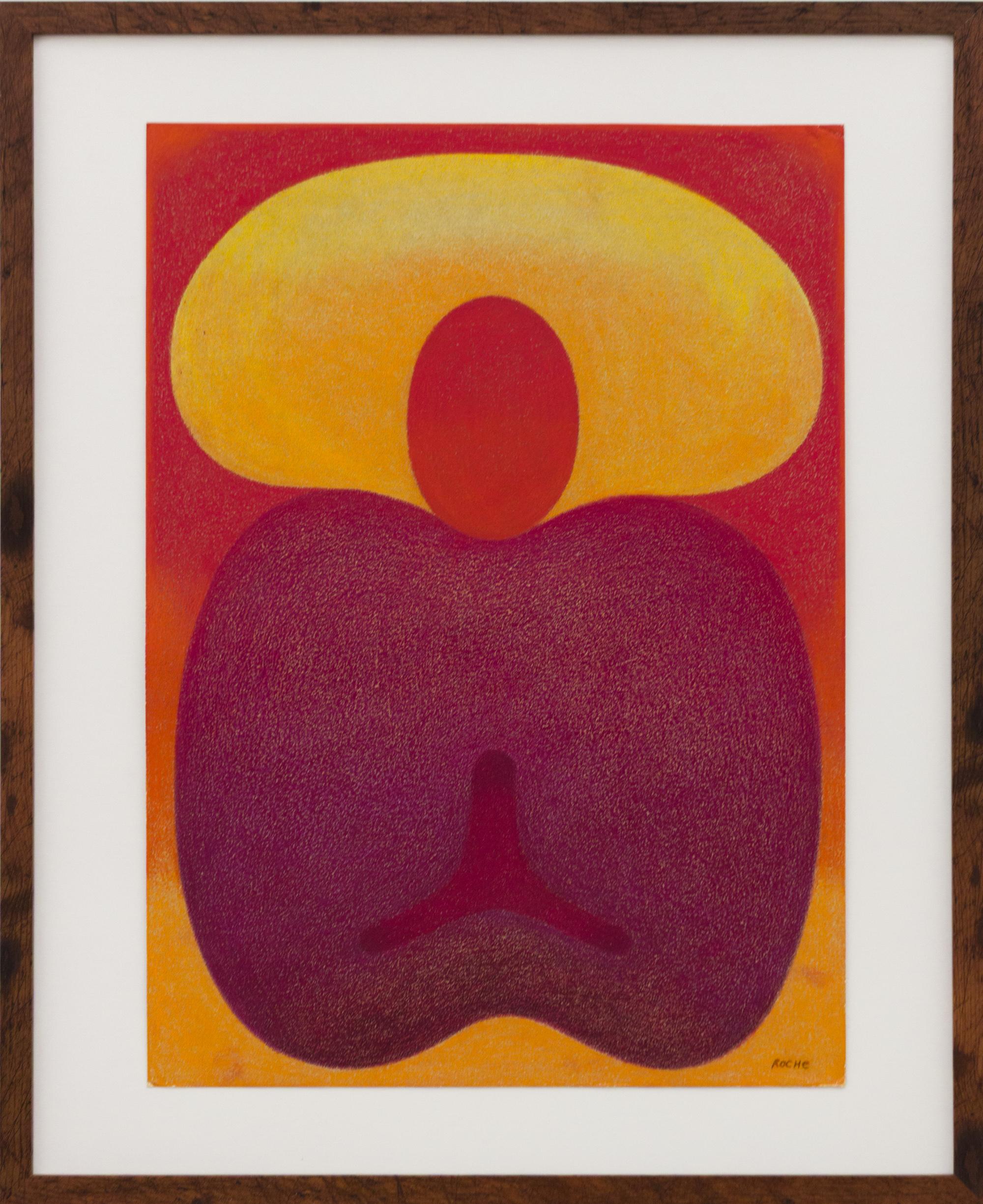 "Inner Vibration #2", Drawing Meditation on Music and Color in Oil Pastel