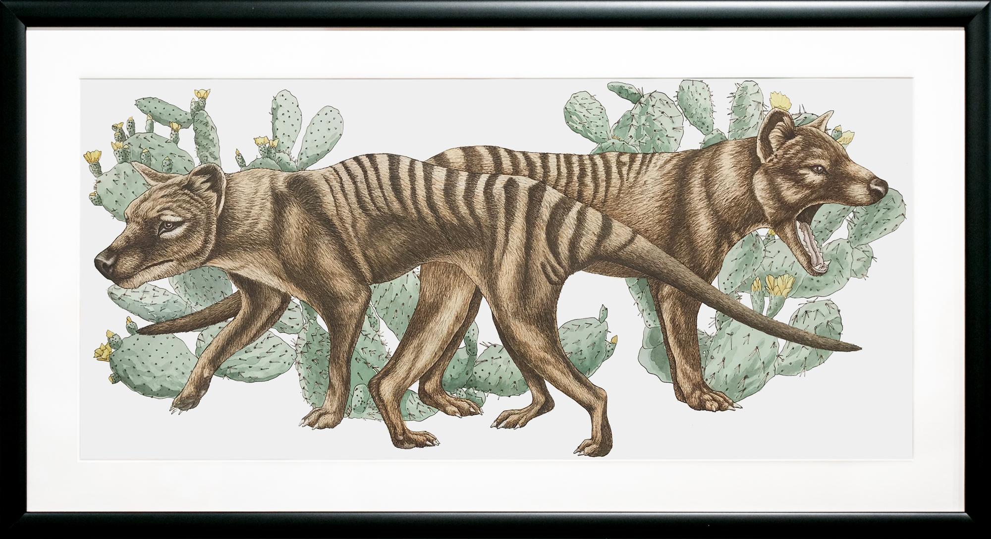 Thylacines avec cacti poire piquée en vente 2