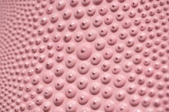 "Nipple Ballet", Acrylic Three Dimensional Pink Abstract Nipple Pattern Painting