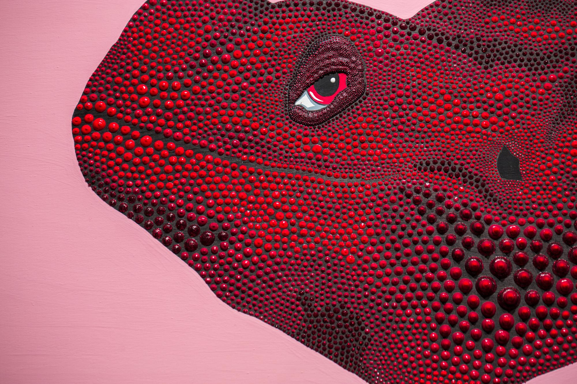 Ruby - Red Animal Painting by PJ Linden