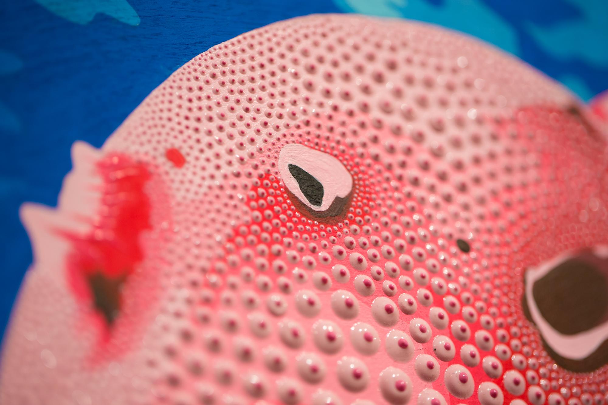 Nipple Fugu - Contemporary Painting by PJ Linden
