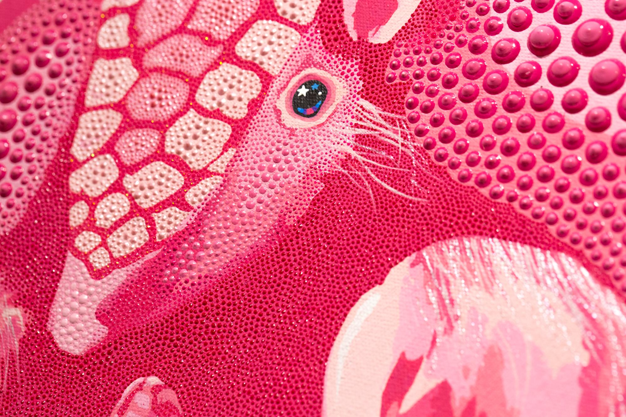 Pink Fairy Armadillo - Painting by PJ Linden