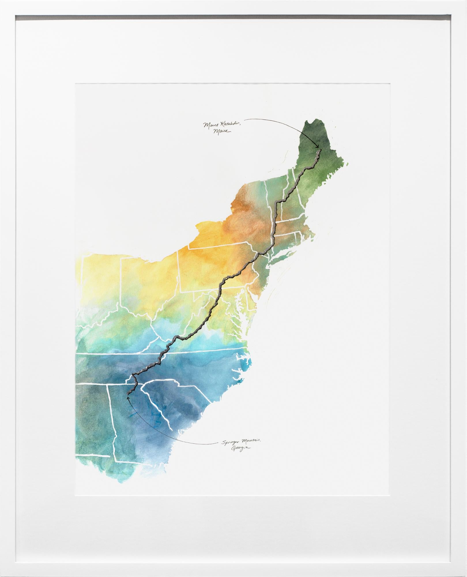 Sarah Kaizar Figurative Art - Appalachian Trail Map