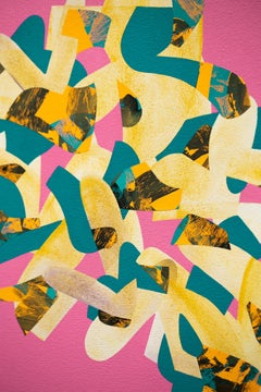 "Senza titolo 191016", Astratto, Colorato, Pittura, Rosa, Stratificato