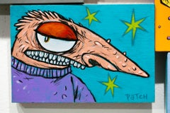 "Pure Pith", Colorful Acrylic Painting, Text, Comic, Illustration