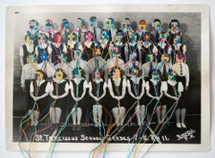 « Common threads 2 », photographie vintage brodée à la main, colorée, surréaliste