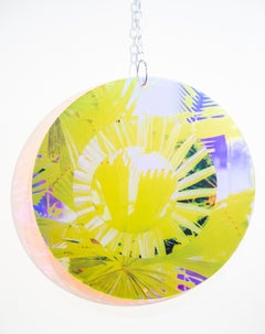 Vintage "Circle III", Abstract Wall-Hanging Sculpture, Colorful Suspended Sculpture