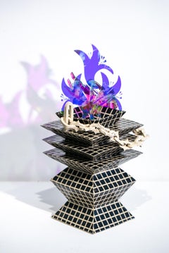 "Merchant’s Ritual Vessel with Lilies and Flame IIII", Free-Standing Sculpture
