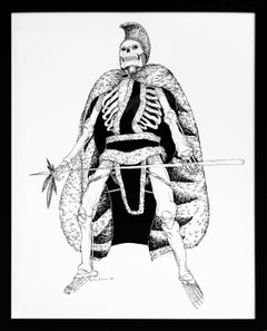 Dead King 29 [18th Century Polynesian King] Drawing on Archival Paper